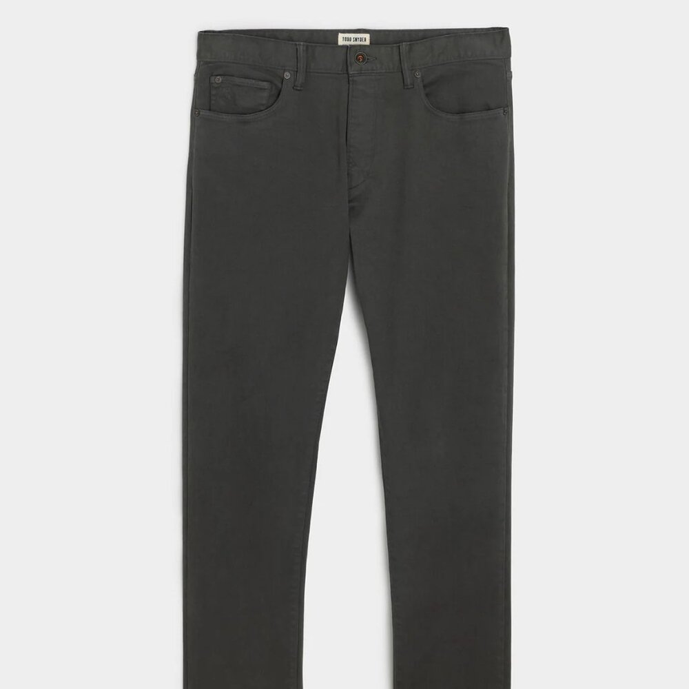 Todd Snyder Straight Fit 5 Pocket Chino in Dark Granite - 30x32